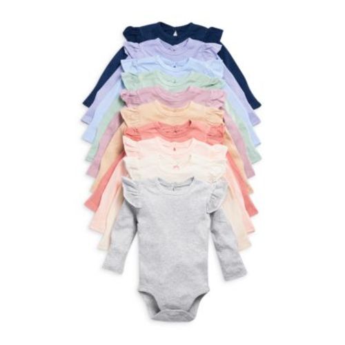Girls' 10 Pack Long Sleeve Bodysuits - Baby