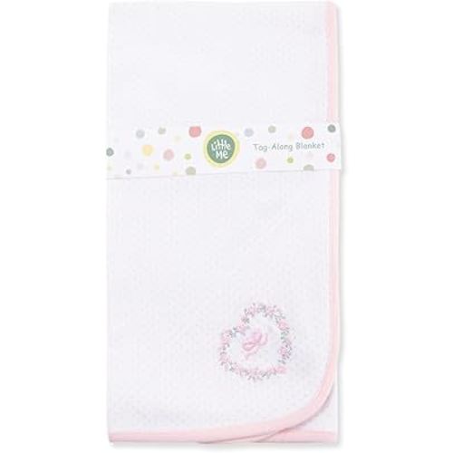 Little Me Blankets for Baby Girls' Thank Heaven for Little Girl's Swaddling Receiving Blanket