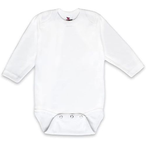Laughing Giraffe Baby Long Sleeve One piece bodysuit 100% Polyester Sublimation Blank White