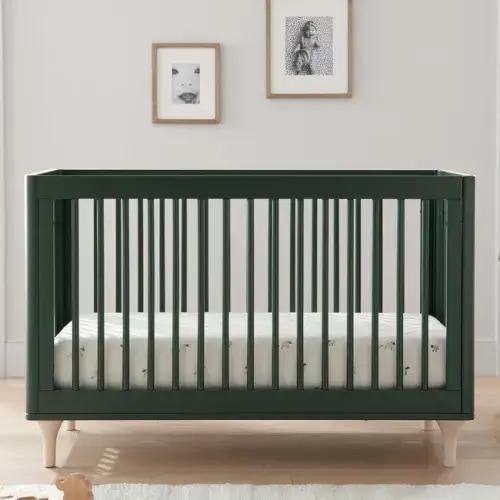Lolly 3 in 1 Crib - Color: Forest Green/Washed Natural