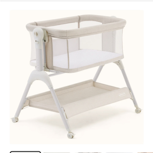 HARPPA Cuddly Sway | 3-in-1 Rocking Baby Bassinet & Bedside Sleeper with Anti-Reflux Mattress for Newborns | Attaches to Bed, Adjustable Height, Tool-Free Setup, Portable Wheels, CPSC Certified, Gentle Rocking Motion | Ideal for Infants, Safe Co-Sleeping