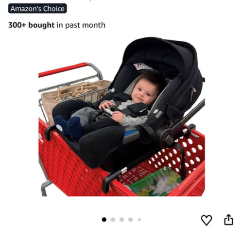 Totes Babies - Car Seat Carrier for Shopping Carts, Allows Babies, Newborns, Infants and Toddlers to Stay Snug or Sleeping in Car Seat While Parents Shop, As Seen on Shark Tank