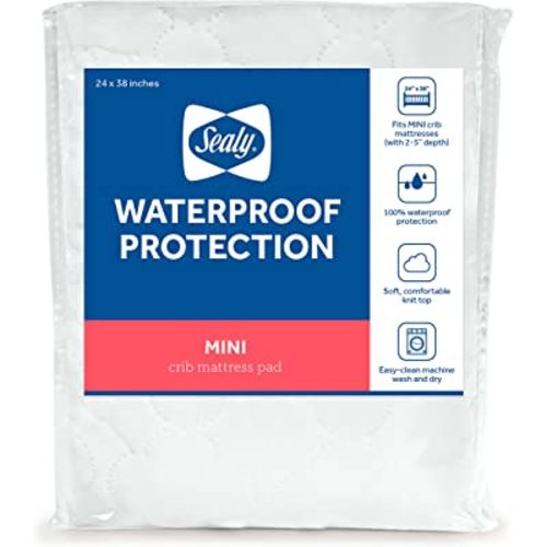 Sealy Baby Mini Crib Mattress Protector Pad Cover
