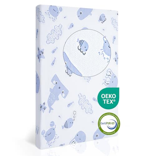 EZKLRWGF Pack and Play Mattress,Breathable Pack N Play Mattresses with Dual Sided Premium Memory Foam,38"x26" Baby Mattress for Pack N Play with Washable Cover