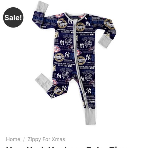 New York Yankees Baby Zippy with Cute Details – Bambyboo.com
