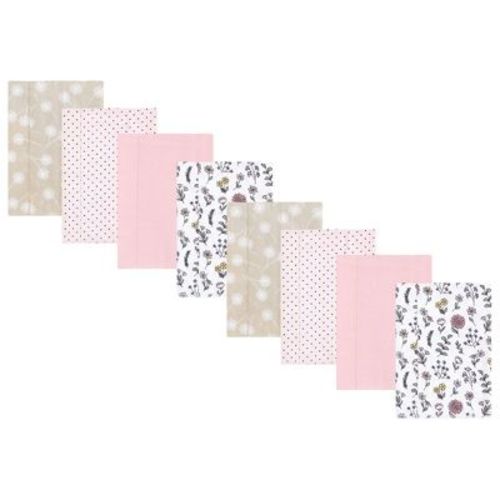 Hudson Baby Burp Cloths 8-Pack, Dandelion Wish, One Size
