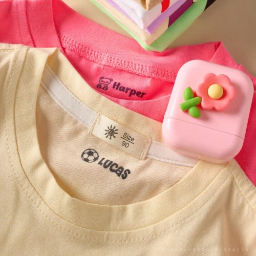 Personalized Fabric Name Stamp: Kids Clothing Label, Washable Ink