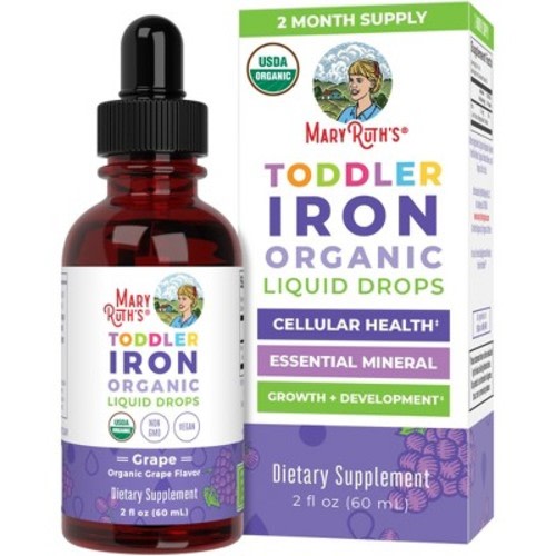 MaryRuth's Toddler Iron Drops, Grape, Org, 2 oz