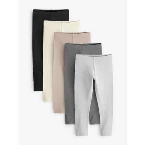 Black/ Grey/ Neutral Leggings 5 Pack (3-16yrs)