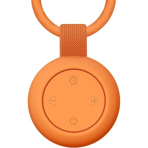 Portable Baby Sound Machine [White Noise for Babies Kids Adults][Timer Function][20 Soothing Sounds] 15 Hours Battery Life, Travel,Registry Gift,Shower,Clips on Baby Stroller.Orange