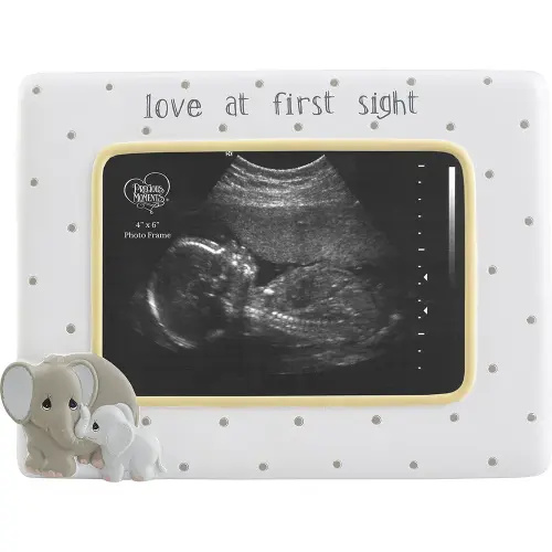 Baby Gifts, “Love At First Sight” Elephant 4 x 6 Photo Frame, Resin/Glass, #183407
