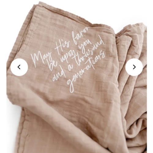 May His Favor Embroidered Swaddle Blanket – OUR HOUSE ABOVE