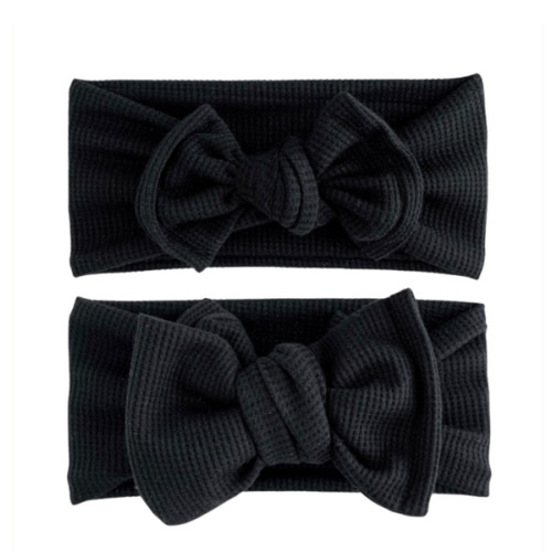 Black Waffle Baby Headband, Top Knot or Oversized Bow Style | Harper + Remi
