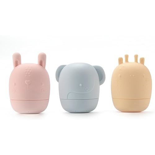 Loulou Lollipop Silicone Squirt and Play Easy Clean Bath Toys - Pastel