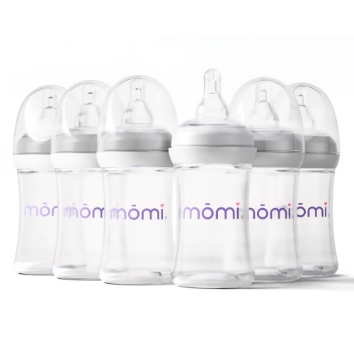 mōmi breast-like bottle sets, 4oz glass