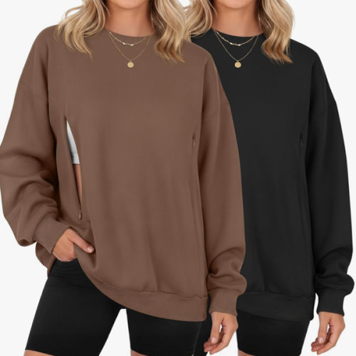 Locoowai 2 Pack Women's Oversize Nursing Sweatshirts