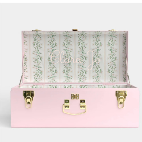Petite Trunk - Pink - Darling Dogwood / Embroidery