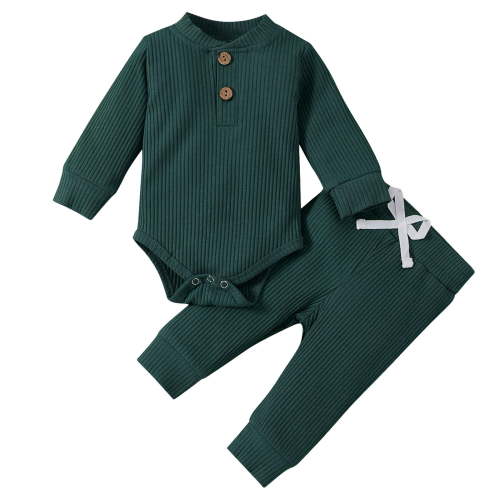 Gubotare Boy Clothes Unisex Baby 3 Outfit Bundle Mix Match Pants Set 0 3 6 9 12 18 24 Months (Green,3-6 Months)