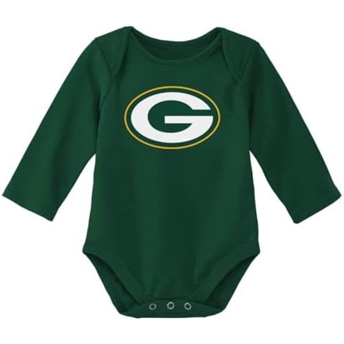 Outerstuff NFL Newborn & Infants 0-24 Months Official Primary Logo Long Sleeve Creeper Bodysuit Romper
