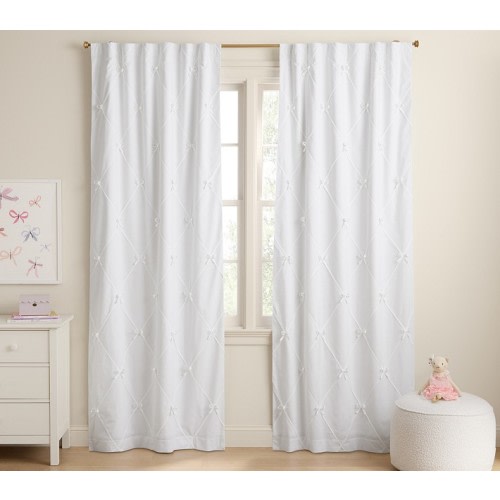 Bow Trellis Blackout Curtain | Pottery Barn Kids