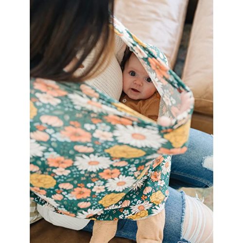 Konssy Baby Car Seat Covers- Multi-use Carseat Canopy for Babies, Stretchy Infant Carseat Cover Boy, Shower Gifts for Unisex Boys and Girls