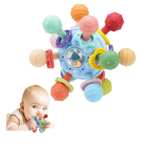Baby Montessori Sensory Toys for 0-6 6-12 Months, Baby Teether Teething Toys for Babies 0 3 6 9 12 18 Months, Newborn Infant Learning Developmental Toys Gifts for 1 2 Year Old Boys Girls