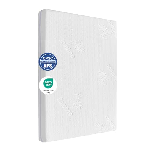 33x19 Bassinet Mattress for Cowiewie: 2" Thick Dual Sided Gel Memory Foam Bassinet Mattress for Angelbliss 3 In1/Babybond/Cowiewie/Jimglobassinet/Harppa - Exact Fit Bedside Bassinet
