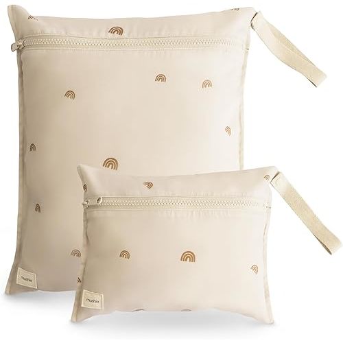 mushie Wet Bags | Large & Small Reusable Storage Bag for Baby Items and Travel
