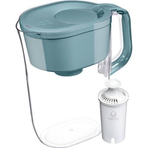 Brita Water Filter 10-Cup Tahoe Water Pitcher Dispenser Stone Blue