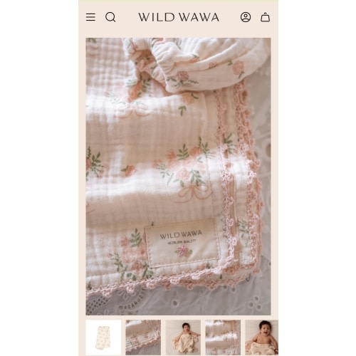 Crochet Trim Swaddle in Parfait Pink – Wild Wawa