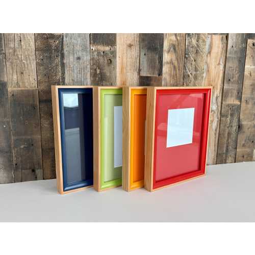 Monochrome 8x10 inch Frame With Mat - Choose Your Photo Size & Color of Your Choice in FOXY MINUS ALDER Style - Free Shipping