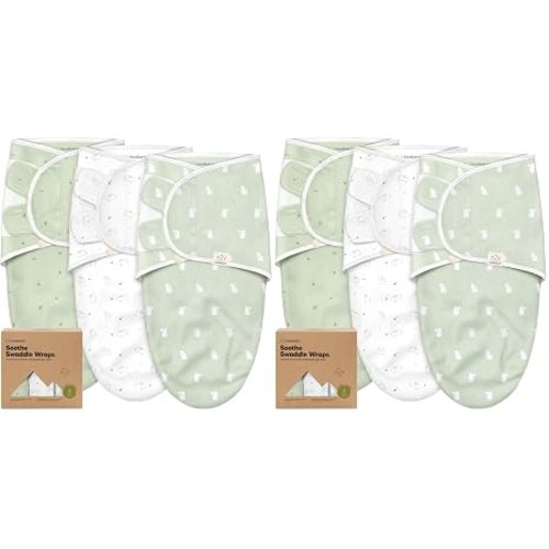 KeaBabies 3-Pack Organic Baby Swaddles for Newborns, Infant (Bunnies, 0-3M)