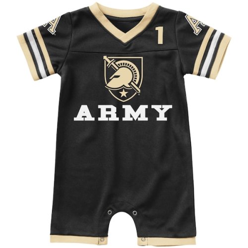 Infant Colosseum Black Army Black Knights Bumpo Football Romper