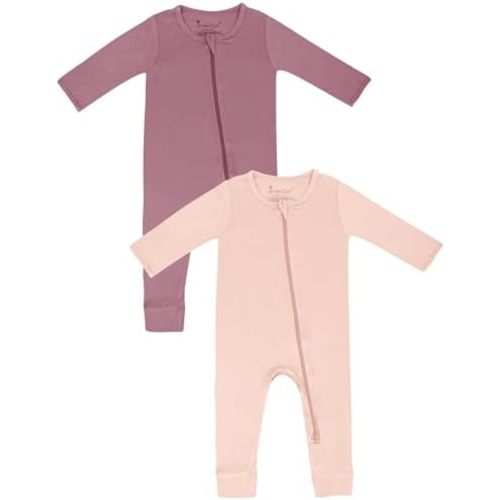 Jimonda Baby Romper Boys Girls Bamboo Pajamas 2-Way Zipper Footless Unisex Long Sleeve Sleepers Sleep and Play 0-24 Months
