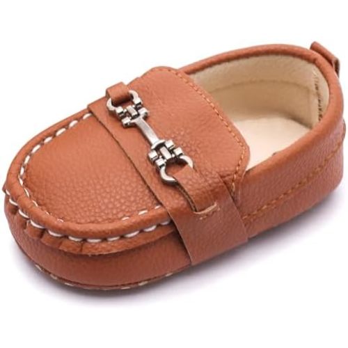 Infant Baby Boys Loafers Soft Sole PU Leather Toddler Moccasins Girls First Walking Crib Dress Shoes