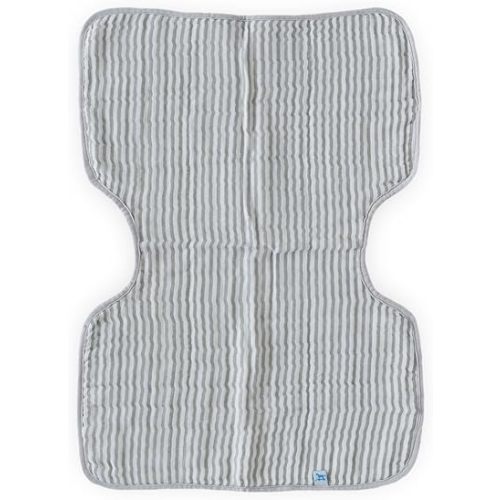 Little Unicorn Ultra-Absorbent Premium Burp Cloth | Soft on Baby's Skin | Larger Size | Ergonomic Design (Grey Stripe)