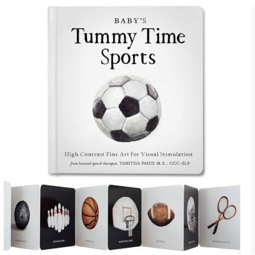 Baby's Tummy Time Sports: High-Contrast Fine Art for Visual Stimulation (Tabitha Paige Children's Book Series)