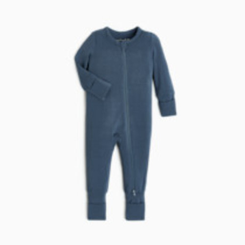Tiny Kind Bamboo Viscose Convertible Footie - Navy, 3-6 M
