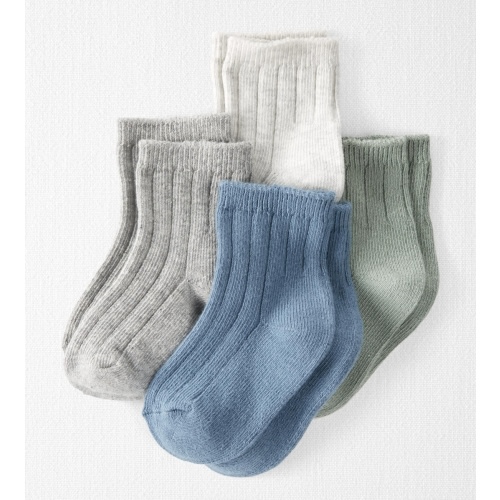 Baby 4-Pack Organic Cotton Rib Socks | Carter’s