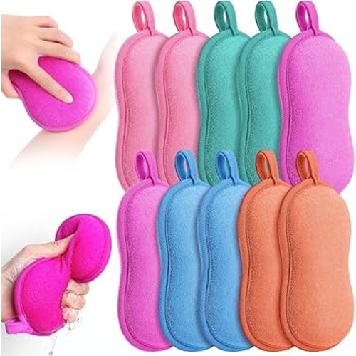 10pcs Baby Bath Sponge Baby Sponge for Bathing Shower Sponges Soft Absorbent Exfoliating Wash Soap Kids Loofah Gentleness Comfort Bathing Tool for Kids Babies Men Women All Skin Type
