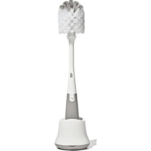 OXO Tot Bottle Brush with Nipple Cleaner and Stand, Gray