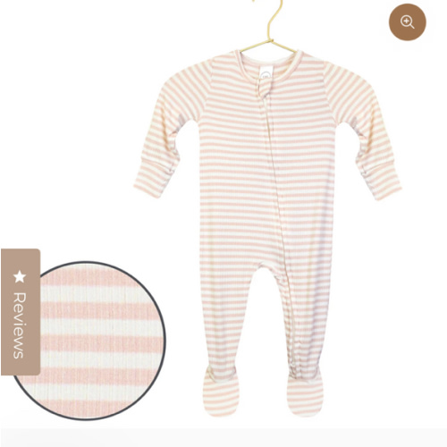 Harper Ribbed Zipper Footies