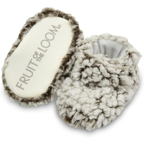 Fruit of the Loom Cozy Thermal Wrap Booties with Non-slip Grips for Baby Girls, Boys, Unisex -