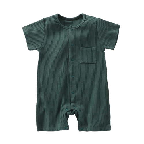 Timegard Newborn Baby Clothes Infant Boy Girl Onesie Button up Short Sleeve Comfy Toddler Outfits Cotton Unisex