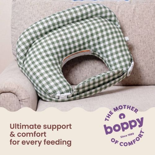 Boppy Complete Nursing Pillow - Green Gingham Check