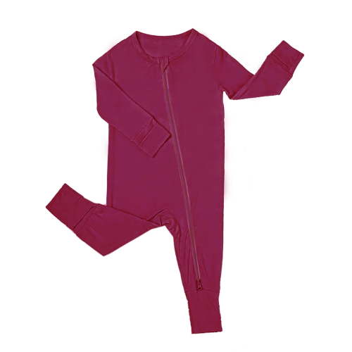 SXIMEE Unisex Baby Bamboo Viscose Pajamas with Mitten Cuffs Boys Girls 2 Way Zip Long Sleeve Sleepers
