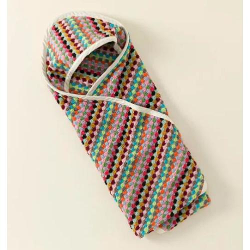 Handwoven Turkish Cotton Baby Swaddle Blanket: Super Soft Hooded Towel
