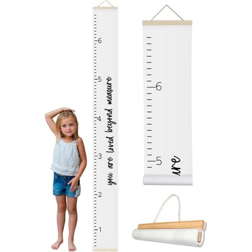 Morxy Canvas Growth Chart for Kids - Unisex Height Ruler Wall Decor