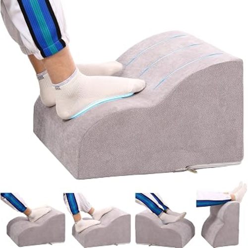 Foot Rest for Under Desk at Work.Multifunctional 3-Tier Foot Stool,with Washable Footrest.for Under Desk,Office Chair Gaming Chair & Sofa,Leg Elevation Pillow,Supports Posture-Light Grey
