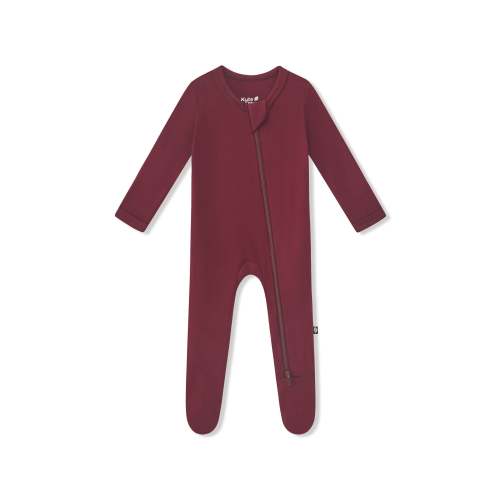 Zippered Footie in Burgundy